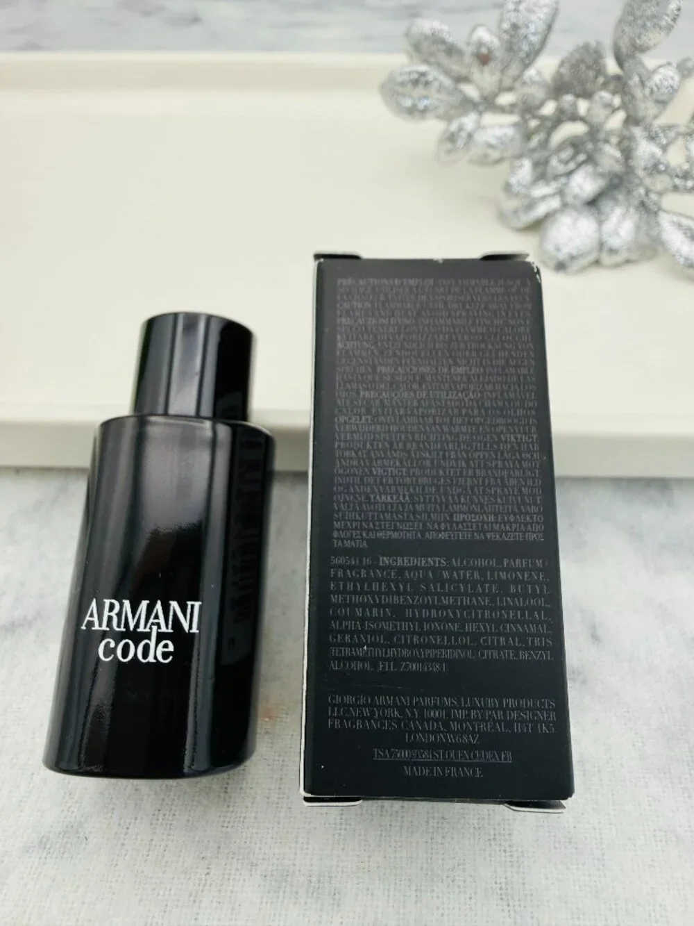 Giorgio Armani Code EDT,Warm Woody Tonka Mandarin Wood-Mini 7ml,0.23oz-BOXED-NEW